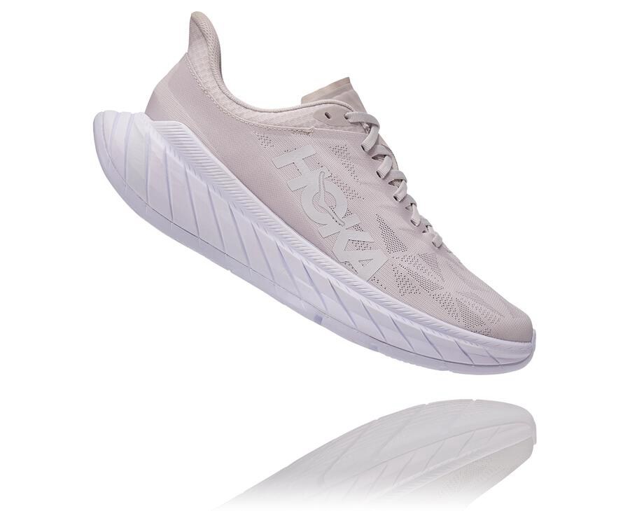 Hoka One One Mens Running Shoes - Carbon X 2 - White - TFMS27513